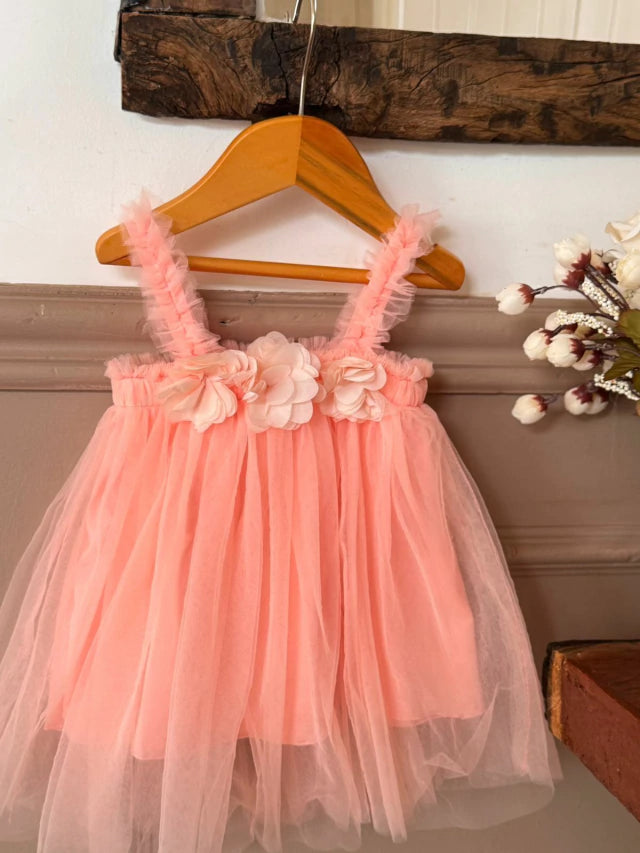Vestido 3D Rosa Pastel