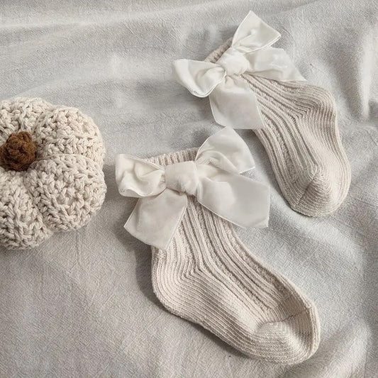 Medias Short Pana Bow Blancas