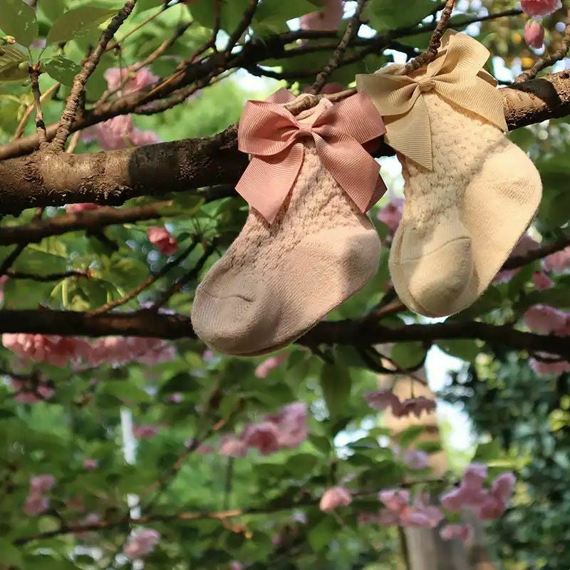 Medias Bow Caladas II Beige